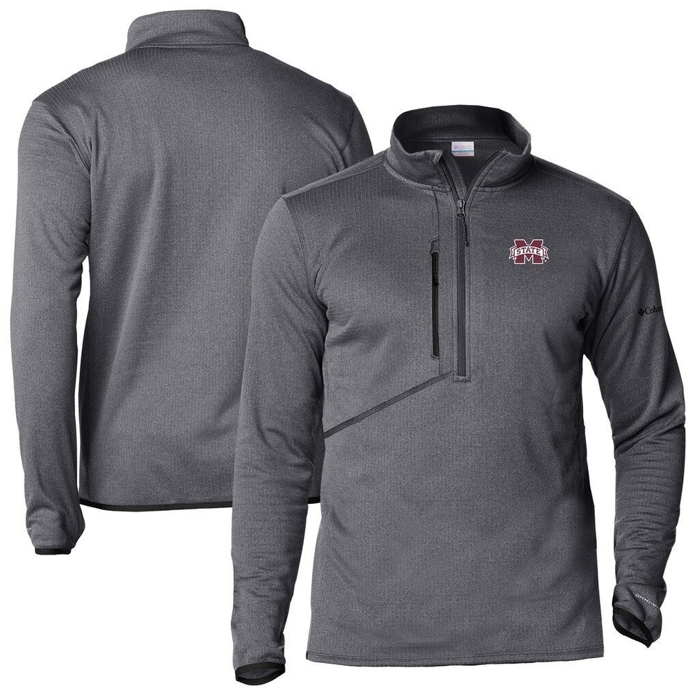 Columbia Quarter‎ Zip Pullover Mens XXL Gray Mississippi State Omni-Wick Fleece